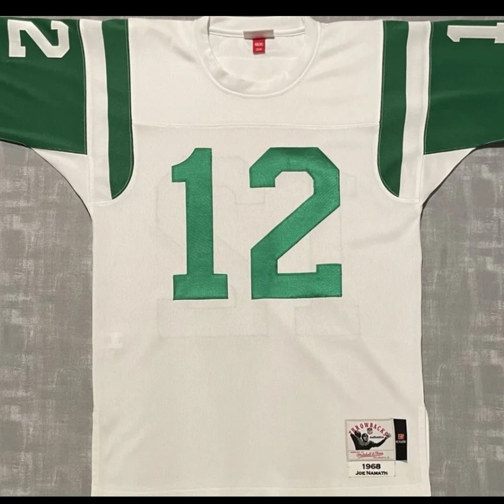 Authentic Vintage Mitchell & Ness NFL New York Jets Joe Namath Football Jersey.